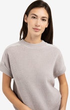 Load image into Gallery viewer, Knitted top with woven shoulder details