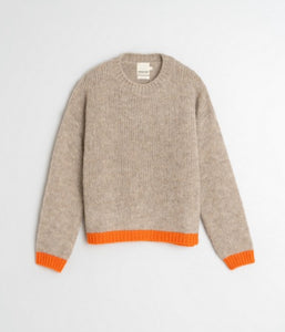 Nina Contrast Knit Orange