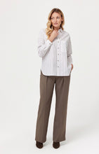 Load image into Gallery viewer, Feria Brown Pinstripe Shirt
