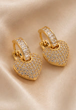 Load image into Gallery viewer, Celine Convertible Heart Earrings

