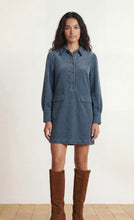Load image into Gallery viewer, Faye Gamine Dress Steel Blue
