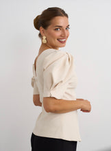 Load image into Gallery viewer, Willow Peplum Top Winter White
