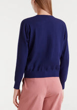Load image into Gallery viewer, Clara Navy Fine Heart Knit
