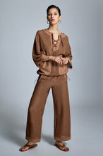 Load image into Gallery viewer, Allegra Tan Mesh Top
