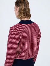 Load image into Gallery viewer, Skatie Crimson/Navy Knit
