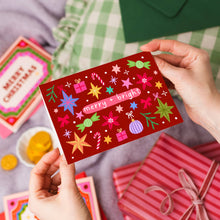 Load image into Gallery viewer, &quot;Merry and Bright&quot; Christmas Card | Hand Drawn Card Red
