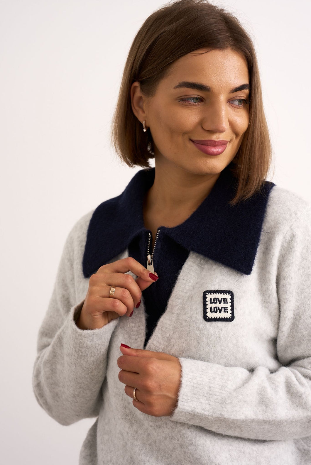 Connie Grey/Navy Knit