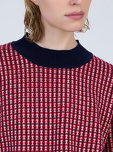 Load image into Gallery viewer, Skatie Crimson/Navy Knit

