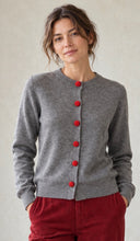 Load image into Gallery viewer, Clara Grey Cardi with Red Buttons
