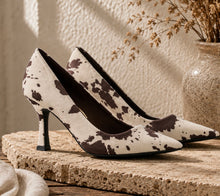 Load image into Gallery viewer, Cow Print Heels
