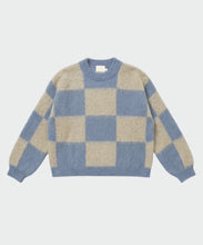 Load image into Gallery viewer, Nina Grey &amp; Blue Check Knit
