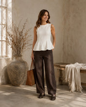 Load image into Gallery viewer, Willow Cream Peplum Knit
