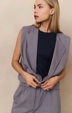 Load image into Gallery viewer, Yasmine Grey Sleeveless Jacket
