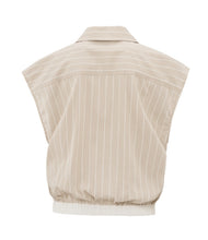 Load image into Gallery viewer, Yasmine Sleeveless Blouse with elastic hem Hummus
