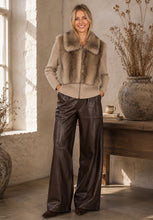 Load image into Gallery viewer, Bella Faux Fur Zip Knit
