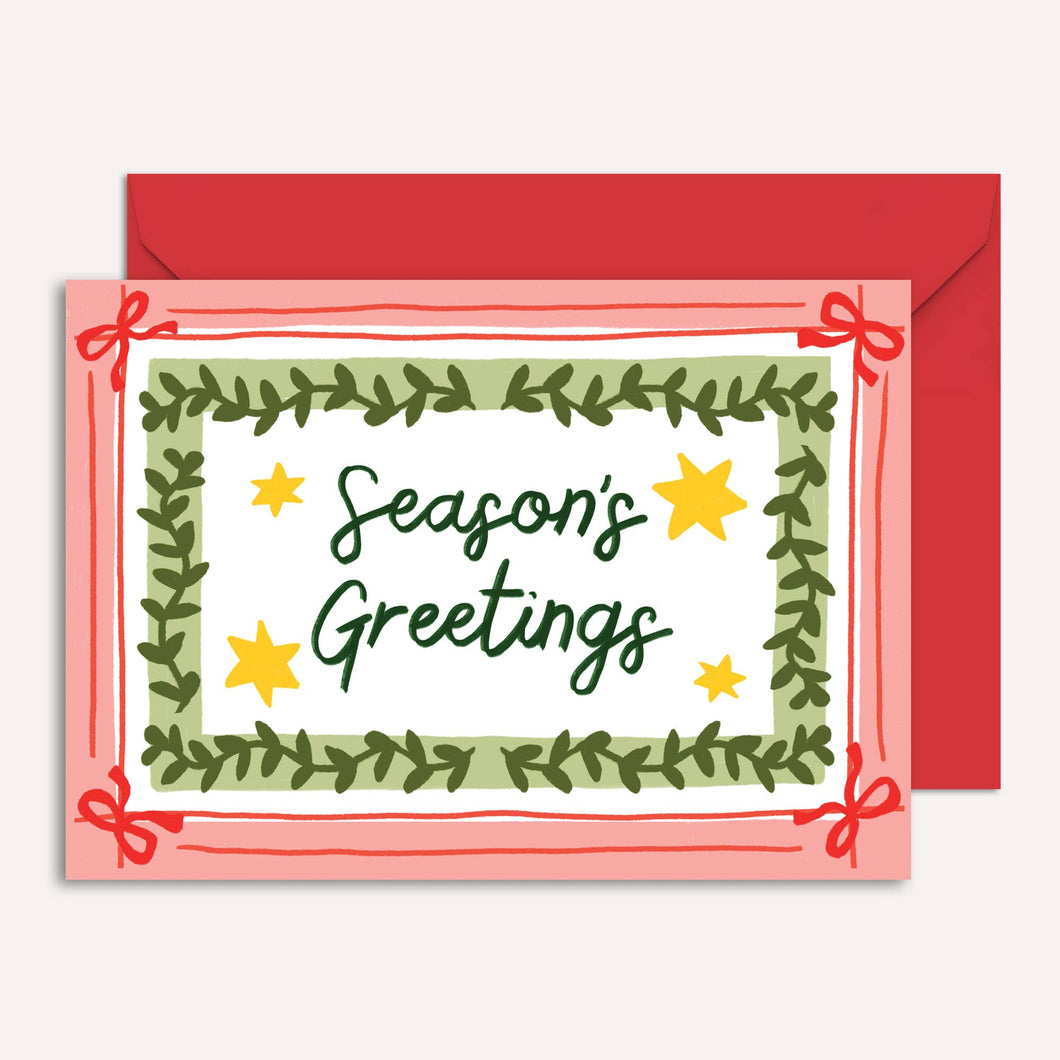 Star Folky Christmas Card | Vintage Holiday Cards | Seasonal