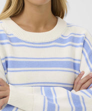 Load image into Gallery viewer, Part Two SerafinePW Pullover Hydrangea Stripes
