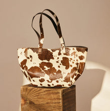 Load image into Gallery viewer, Depeche Cow Print Shopper
