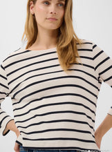 Load image into Gallery viewer, Part Two NelaPW Top NavyEggnog Stripe *NEW
