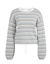 Load image into Gallery viewer, YaYa Rib Stripe Knit drawstring hem
