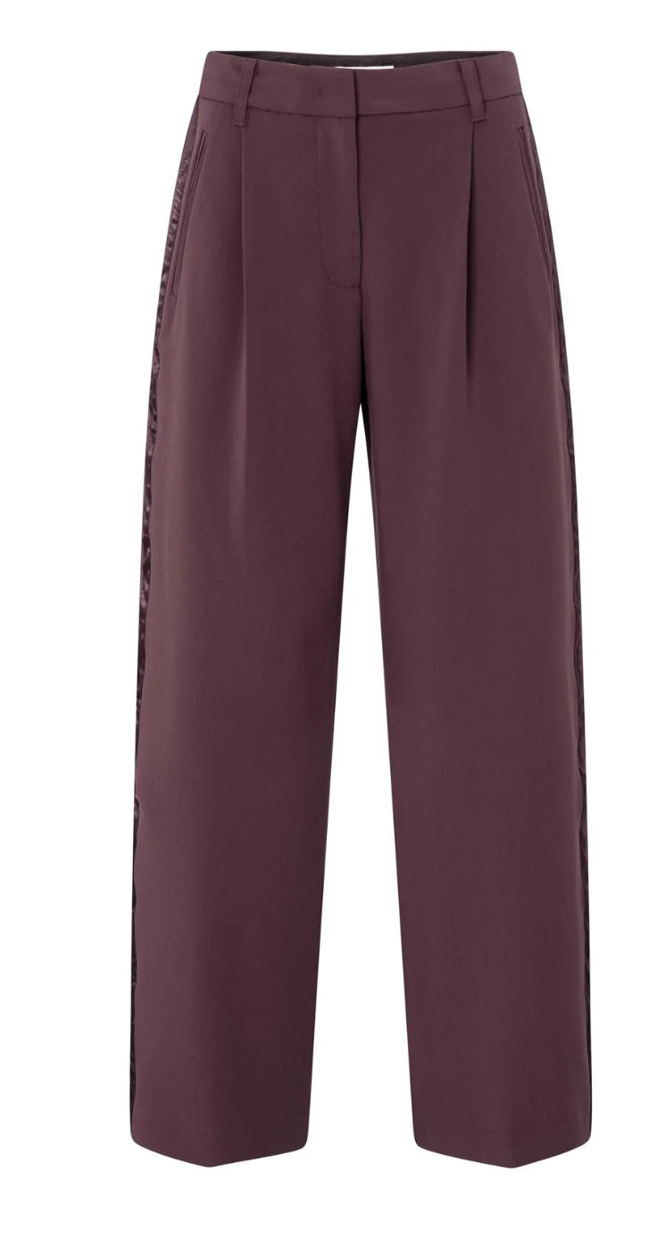 Yasmine Wide Leg Trs Fudge Purple