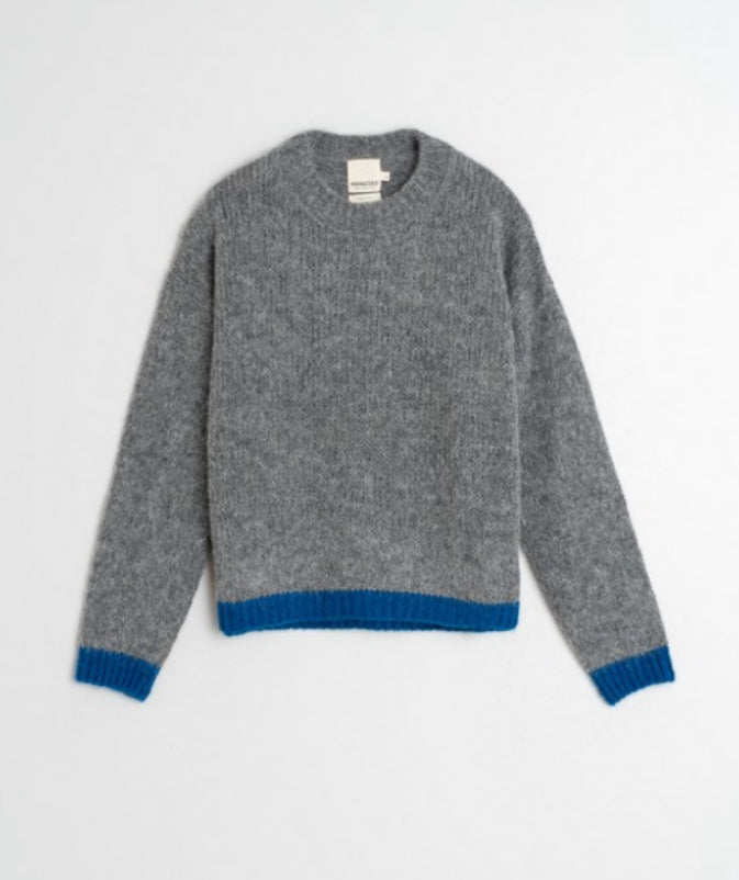 Nina Contrast Knit Blue