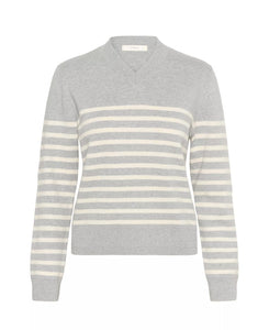 InWear Wallis Stripe Jumper Granite Melange