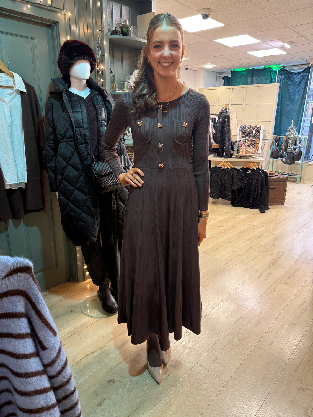 Brown Knitted dress