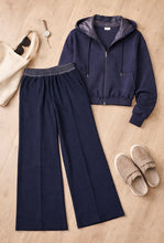 Load image into Gallery viewer, More and More Navy Wide Lounge Pant
