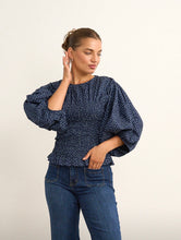 Load image into Gallery viewer, Willow Navy Spotty Top
