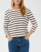 Load image into Gallery viewer, Part Two NelaPW Top NavyEggnog Stripe *NEW
