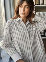 Load image into Gallery viewer, Part Two SavannaPW Blouse Fig Stripe
