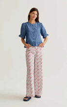 Load image into Gallery viewer, Clara Blue Frill Blouse
