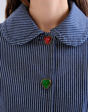 Load image into Gallery viewer, Clara Blue Peter Pan Shirt/Jacket
