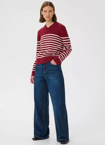 InWear Wallis Stripe Jumper Cabernet