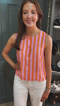 Load image into Gallery viewer, Annabelle Pink &amp; Orange Stripe Top
