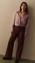 Load image into Gallery viewer, Yasmine Satin Blouse with elastic hem
