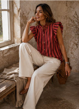 Load image into Gallery viewer, Willow Stripe Shirt Brown/Pink
