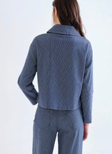 Load image into Gallery viewer, Clara Blue Peter Pan Shirt/Jacket
