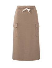 Load image into Gallery viewer, Yasmine Jersey Midi Skirt Brown
