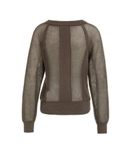 Load image into Gallery viewer, Yaya Mesh Knit Sweater Washed Brown
