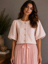 Load image into Gallery viewer, Amelia Pink Balloon Sleeve Jacket
