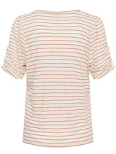 Load image into Gallery viewer, Part Two BrizettePW Tee Brown Stripe *NEW
