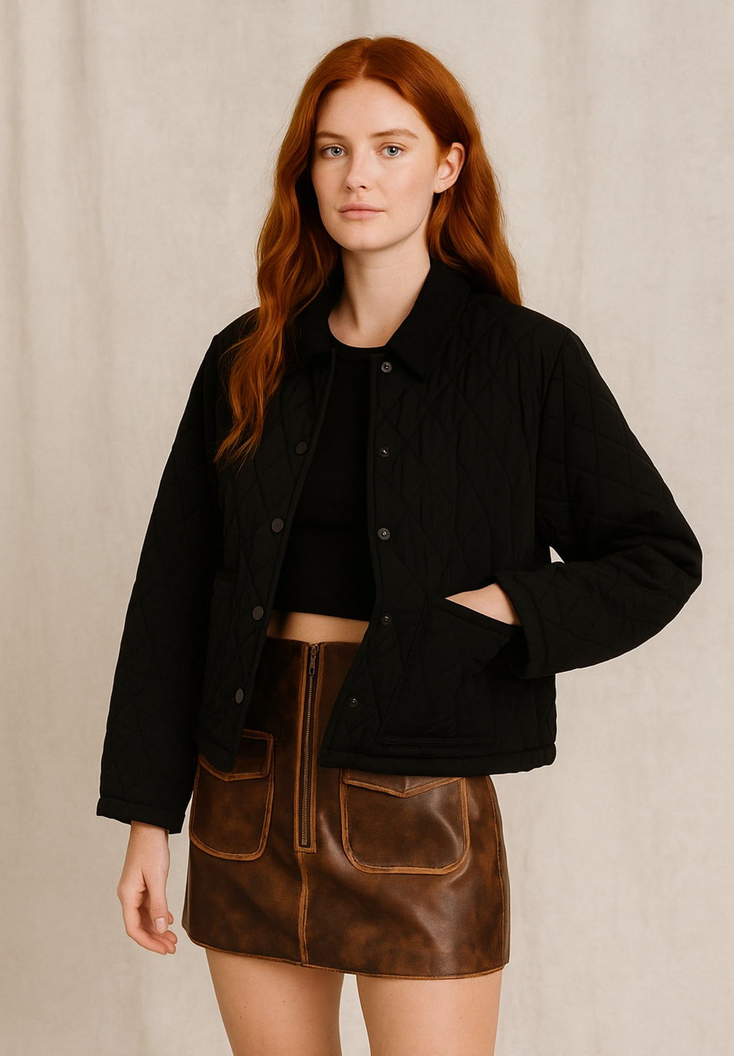 Connie Black Quilted Jacket