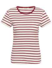 Load image into Gallery viewer, Part Two RochellePW Tee Shirt Burnt Russet Stripe *NEW
