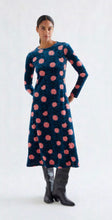 Load image into Gallery viewer, Clara Green &amp; Pink Velvet Midi
