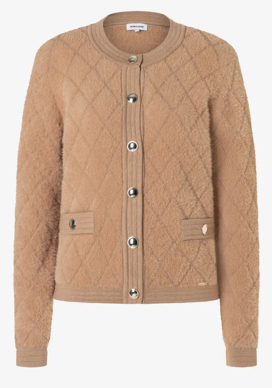 More and More Camel Jacquard  Cardi