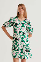 Load image into Gallery viewer, Clara Green Print Short Dress
