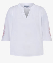 Load image into Gallery viewer, More &amp; More White/Pink Embroidered Blouse
