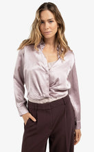 Load image into Gallery viewer, Yasmine Satin Blouse with elastic hem
